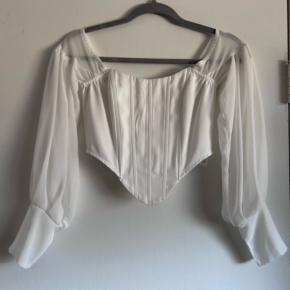 Elegant White Off-Shoulder Blouse